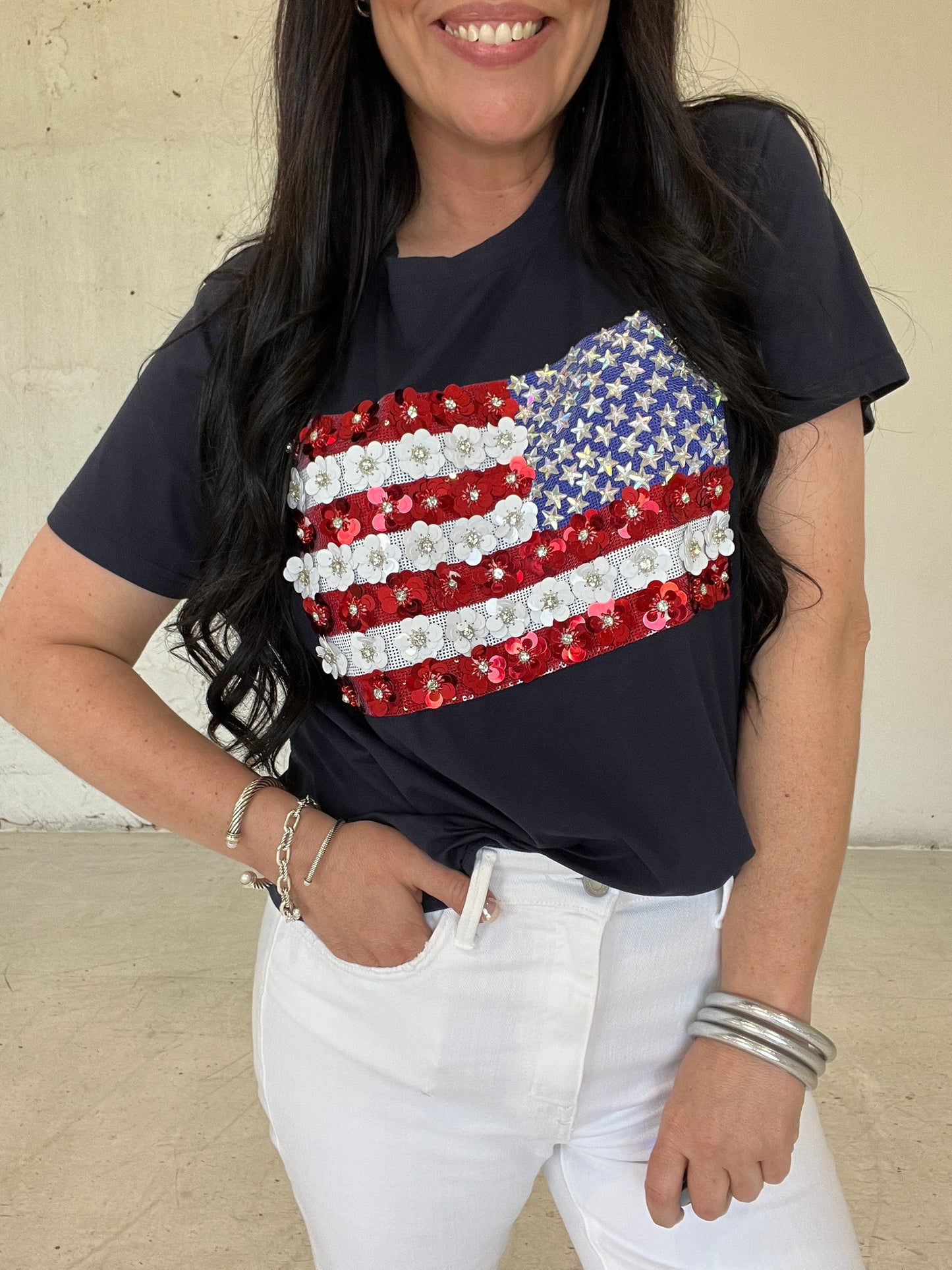 Grand Old Flag Tee by Queen of Sparkles