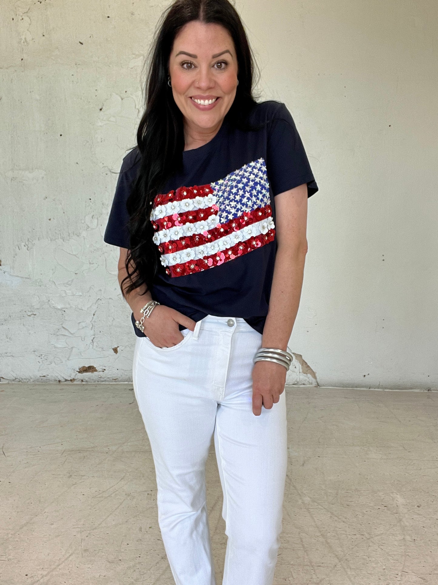 Grand Old Flag Tee by Queen of Sparkles