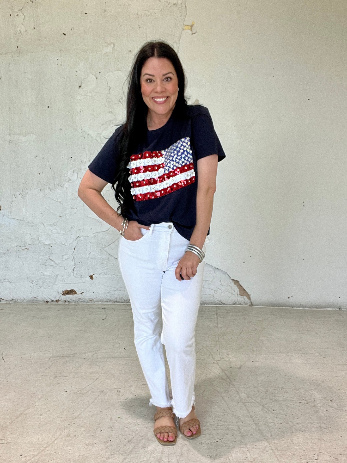 Grand Old Flag Tee by Queen of Sparkles