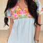 THML Bright & Chery Embroidered Dress